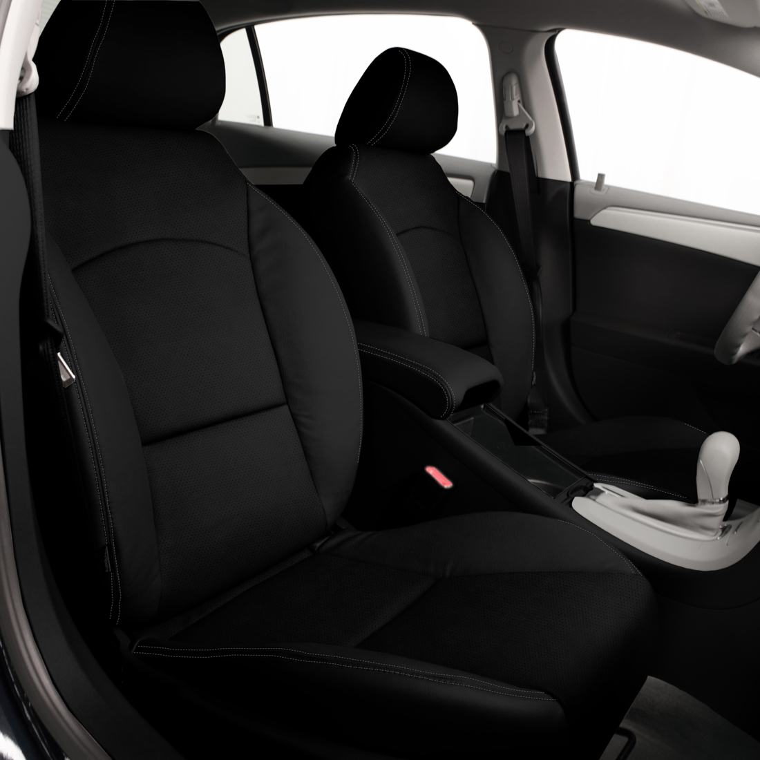 BLACK wrap, Perf Body, LT GREY double stitching