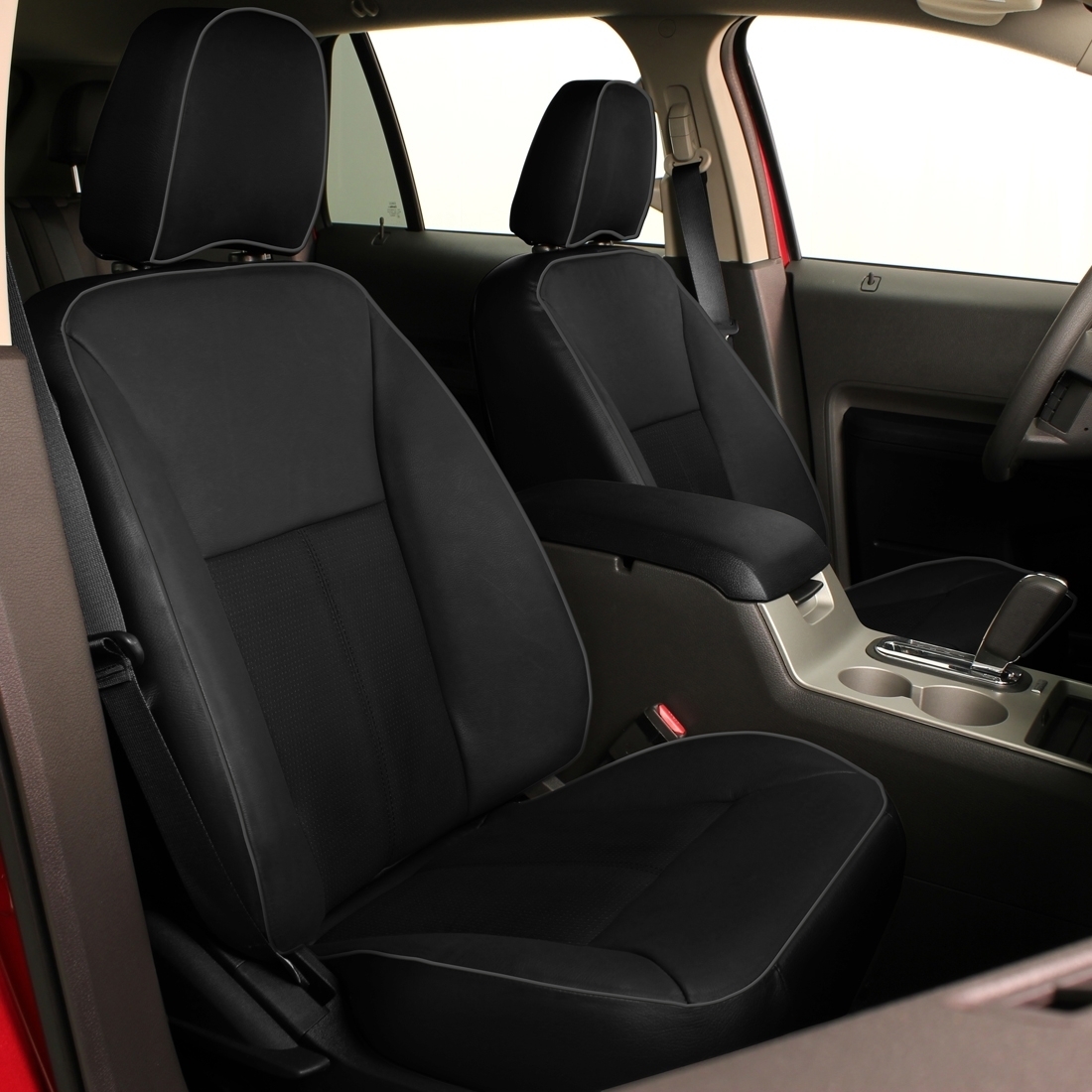 BLACK wrap, Perf Inserts, LT GREY piping