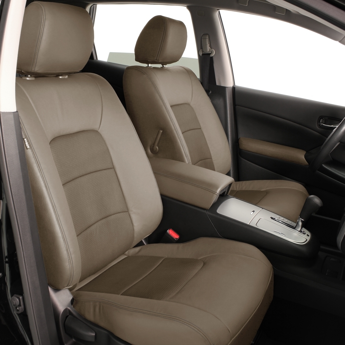IVORY wrap, Perf Inserts, PEBBLE double stitching