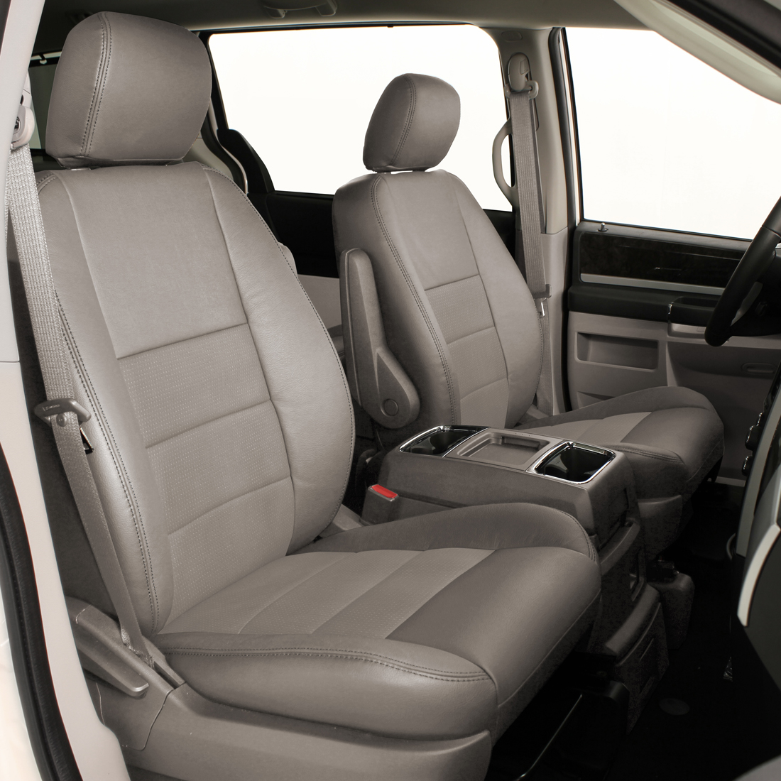 DOVE GREY wrap, Perf Inserts, LT GREY double stitching