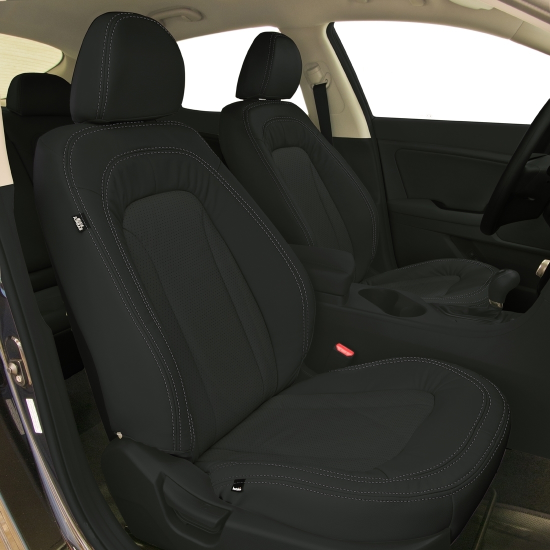 BLACK wrap, Perf Inserts, SILVER double stitching
