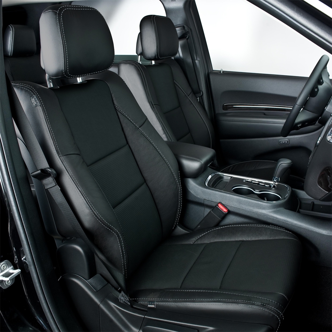 BLACK wrap, Perf Combo, SILVER double stitching