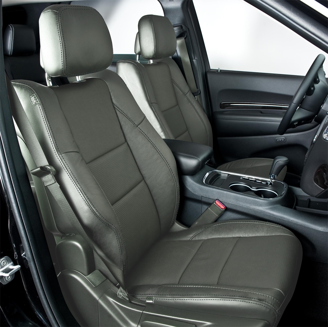 GREY wrap, Perf Combo, GRAPHITE double stitching