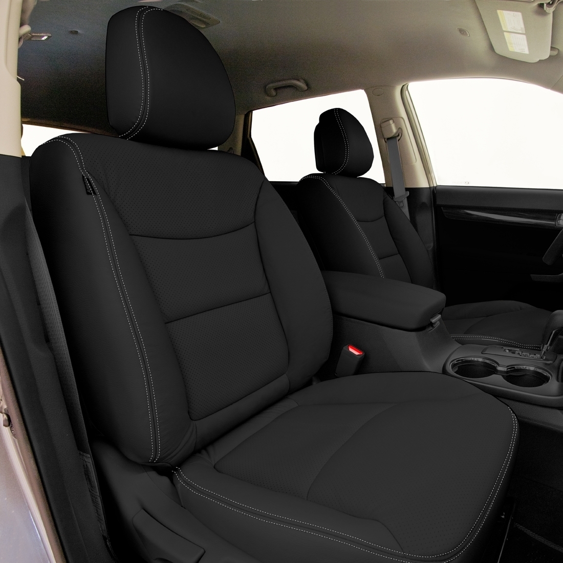 BLACK wrap, Perf Body, SILVER double stitching