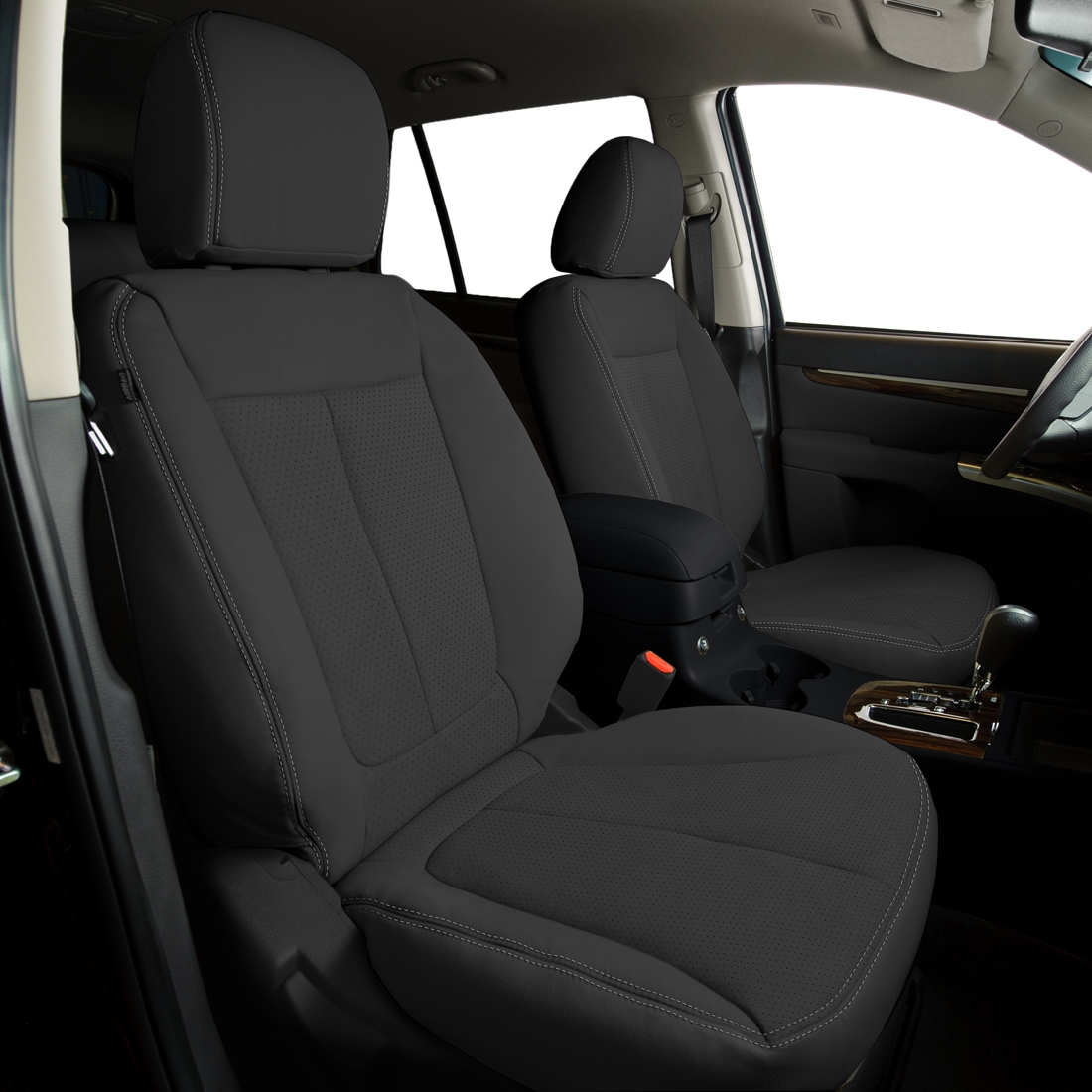 MIST GREY wrap, Perf Inserts, SILVER double stitching