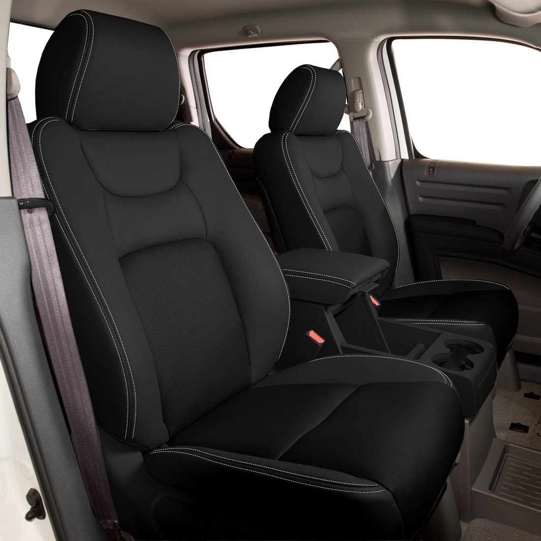 BLACK wrap, Perf Combo, SILVER double stitching