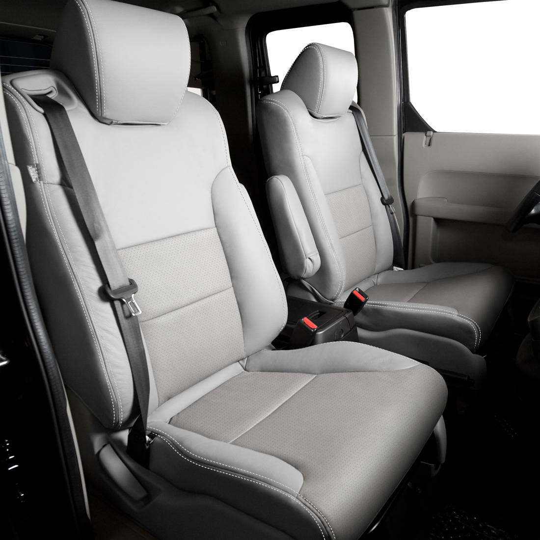 LT GREY wrap, Perf Combo, SILVER double stitching