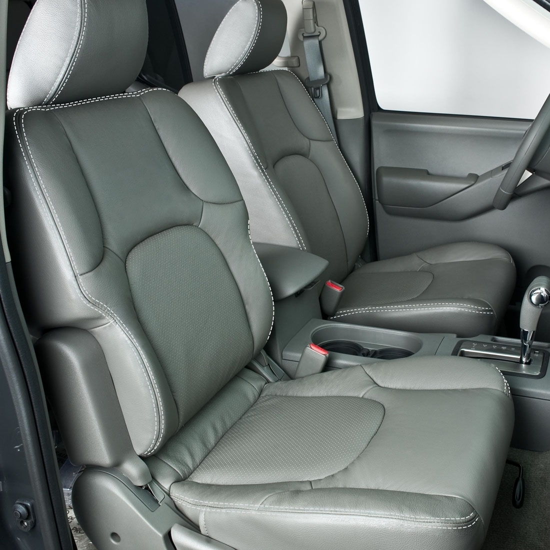 LT GREY wrap, Perf Inserts, SILVER double stitching
