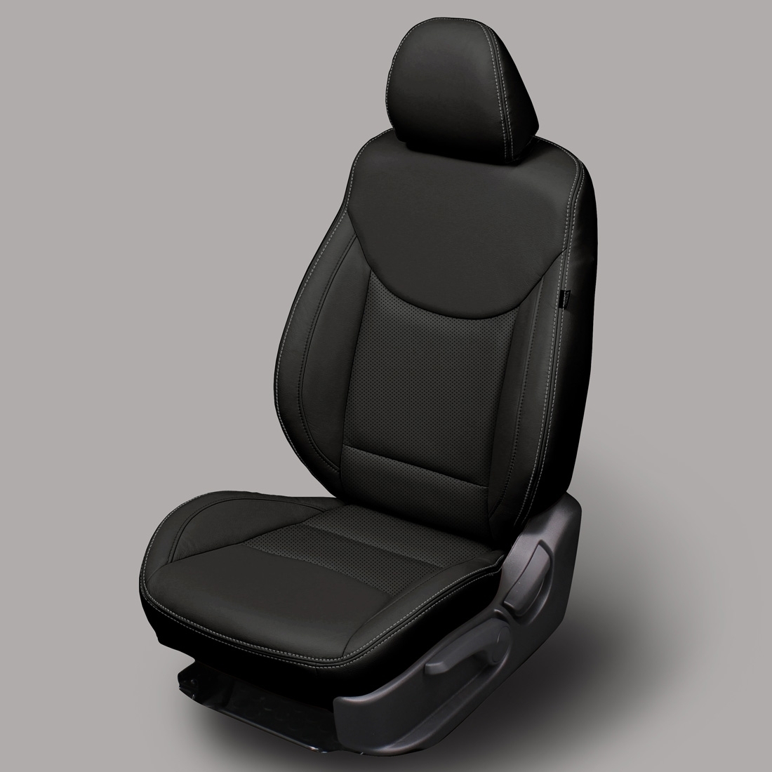 BLACK wrap, Perf Inserts, SILVER double stitching