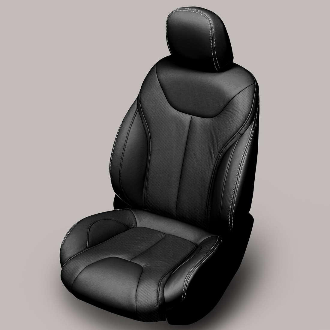 BLACK wrap, Perf Inserts, SILVER double stitching
