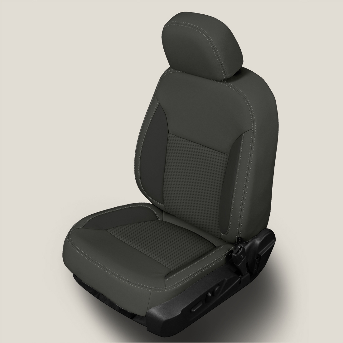 LT GREY wrap, ~6929 DARK SLATE Wings, Perf Inserts, CANVAS double stitching
