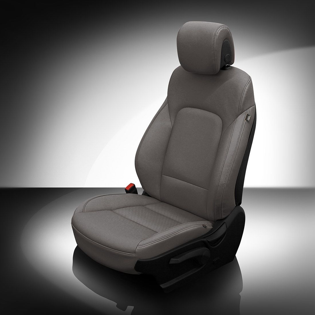 LT GREY wrap, Perf Combo, LT GREY double stitching