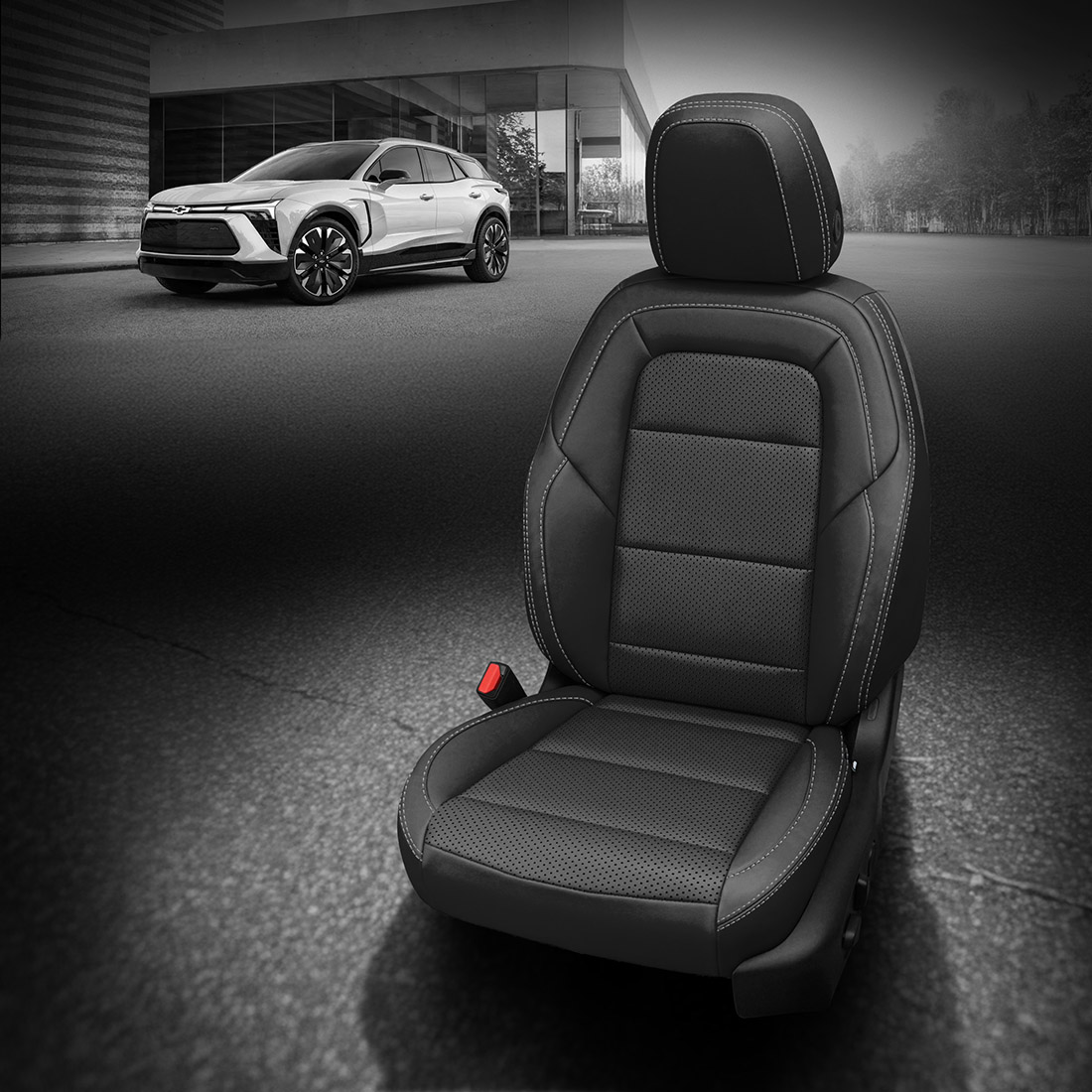 BLACK wrap, Perf Combo, SILVER contrast all stitch