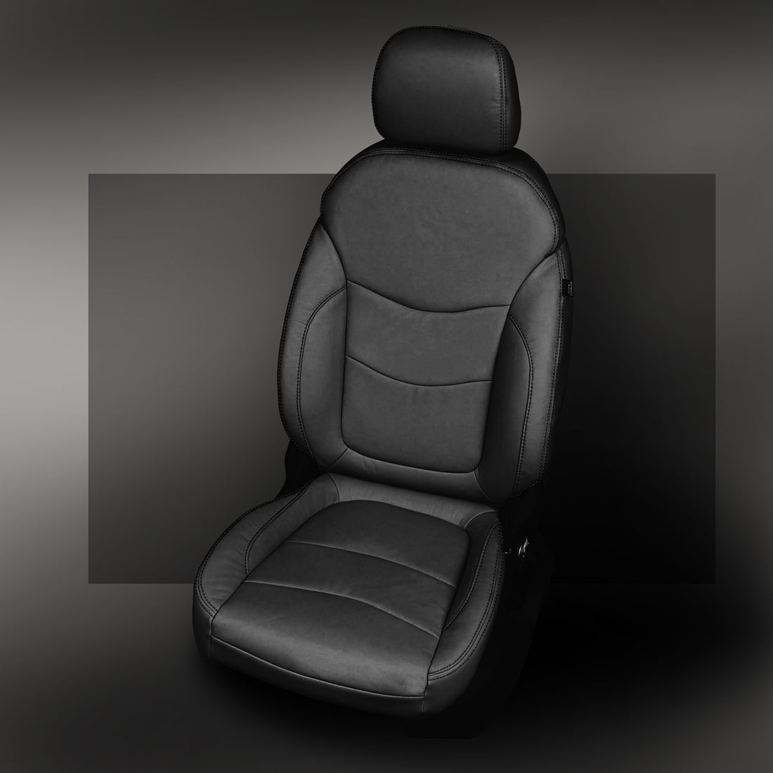 BLACK wrap, BLACK double stitching