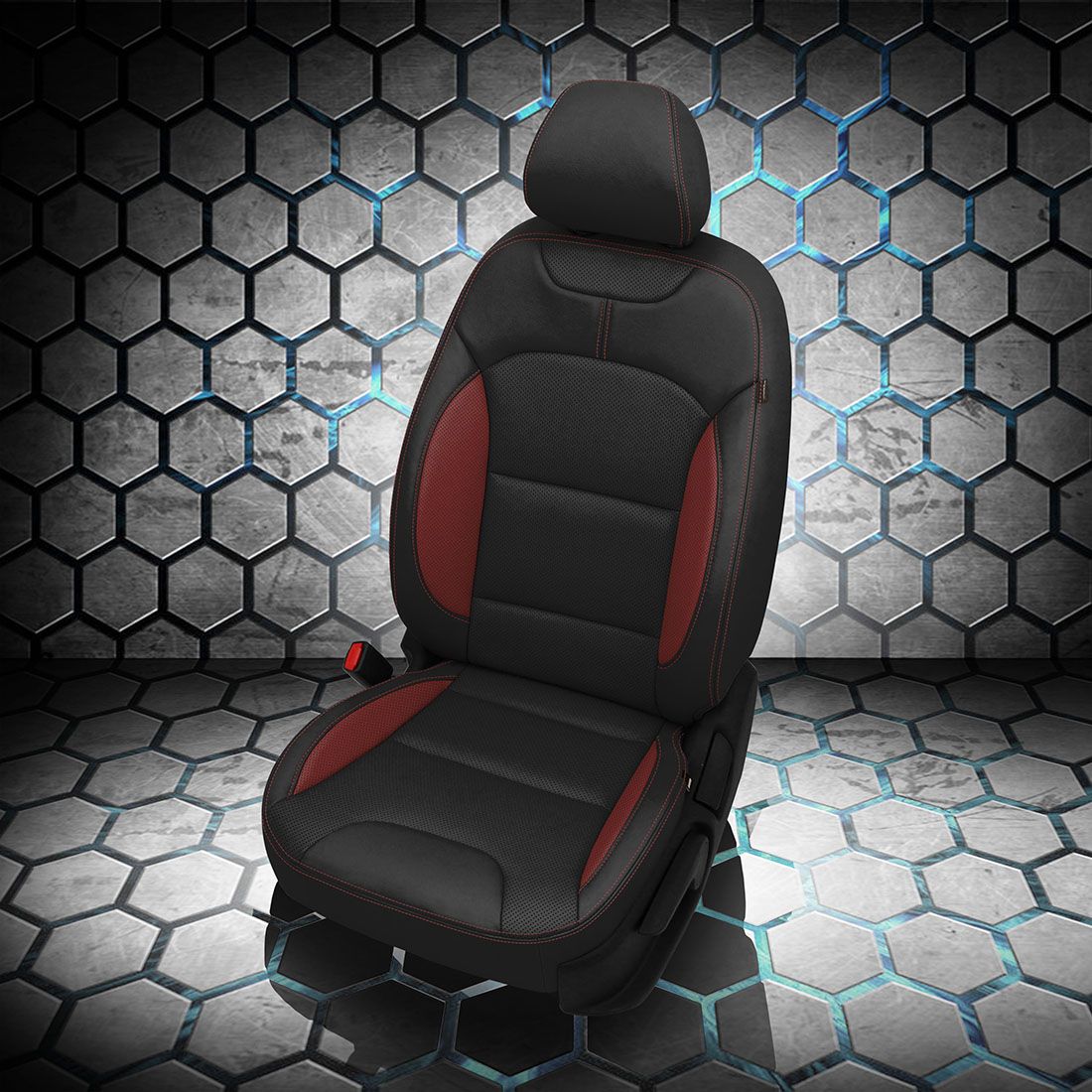 BLACK wrap, MED RED Wings, Perf Combo & Wings, MED RED contrast all stitch