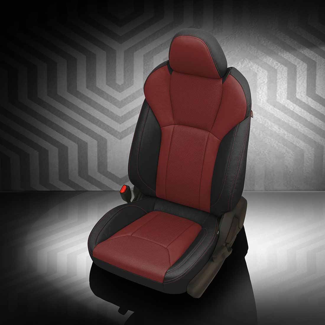 BLACK wrap, MED RED Center, Perf Body, MED RED contrast all stitch, MED RED wings