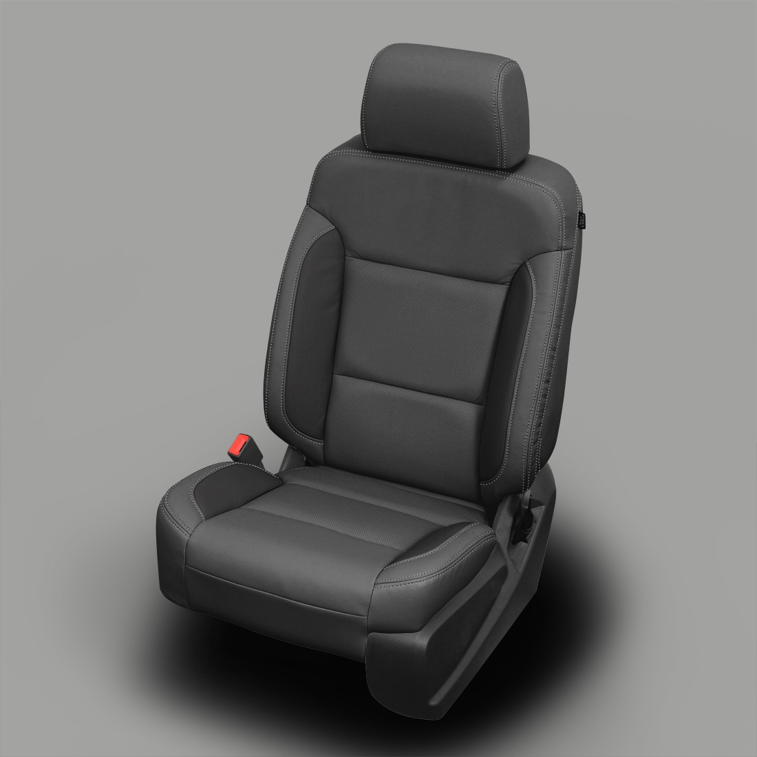 LT GREY wrap, ~6929 DARK SLATE Wings, Perf Wings, DOVE GREY double stitching
