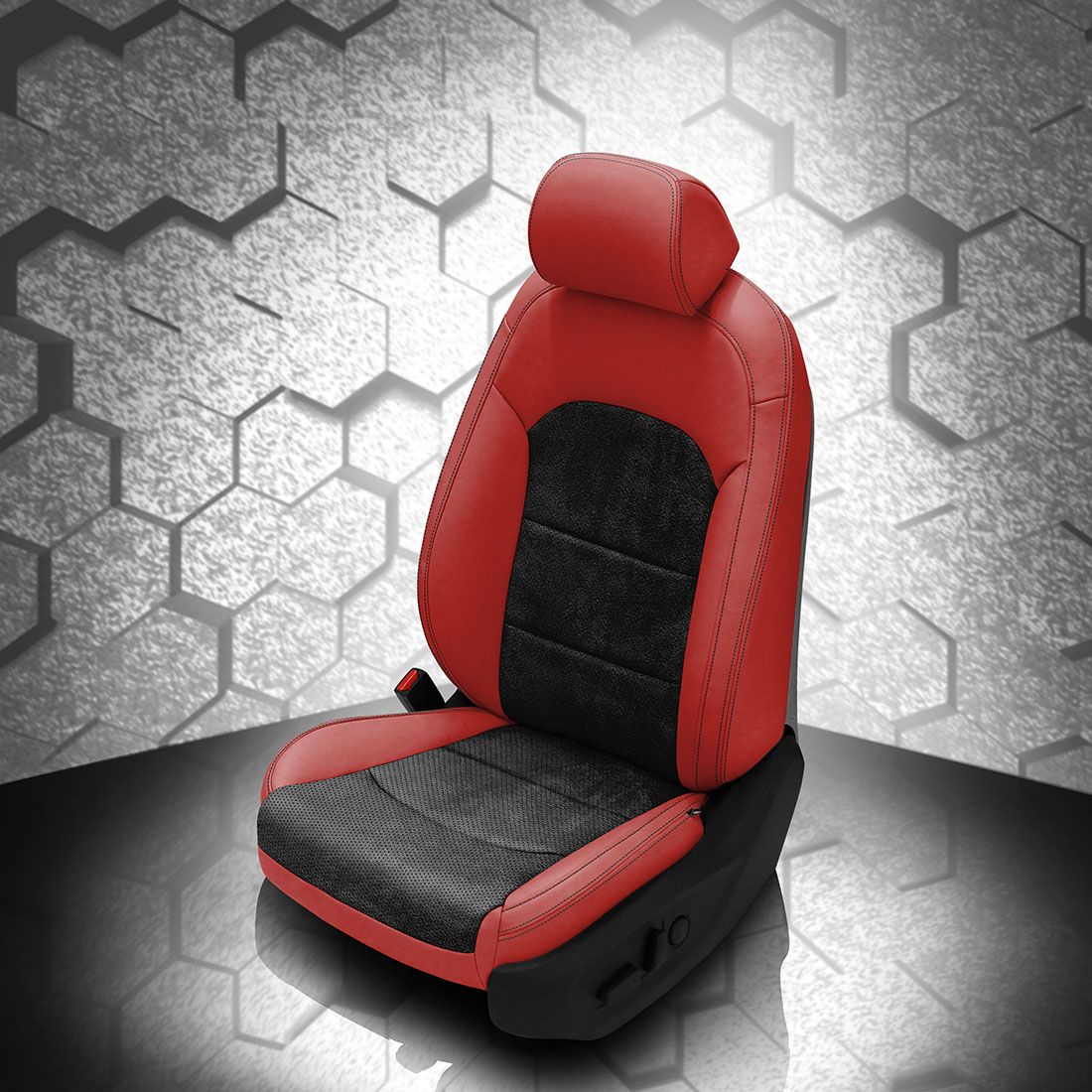 RED wrap, ~3030 RAVEN Combo, Perf Combo, BLACK contrast all stitch