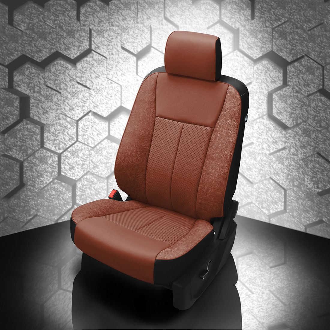 BLACK wrap, COGNAC Center, Perf Inserts, COGNAC piping, OUTLAW SADDLE wings