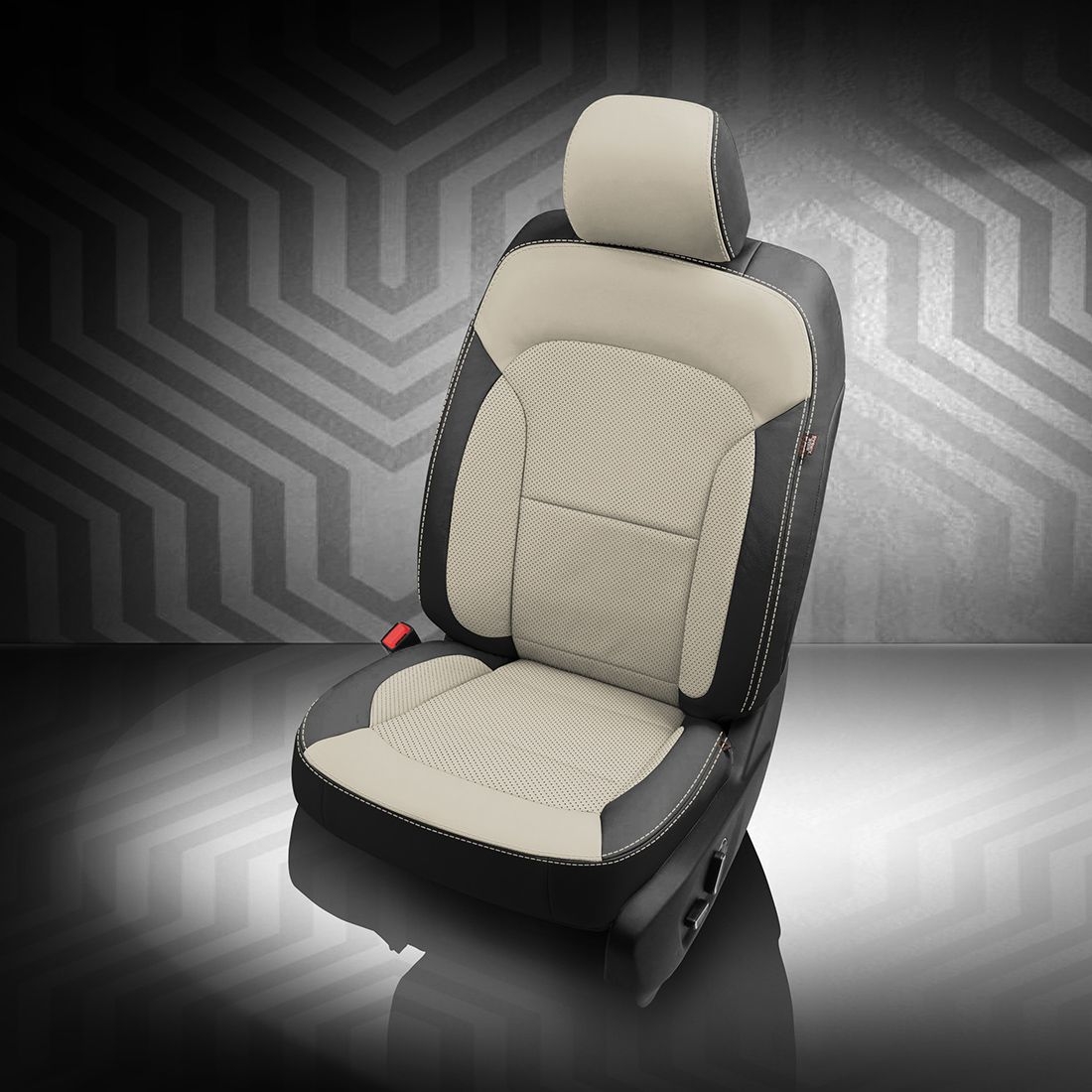 BLACK wrap, ALABASTER Center, Perf Inserts & Wings, ALABASTER contrast all stitch, ALABASTER wings