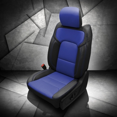 BLACK wrap, COBALT Center, Perf Combo, COBALT contrast all stitch