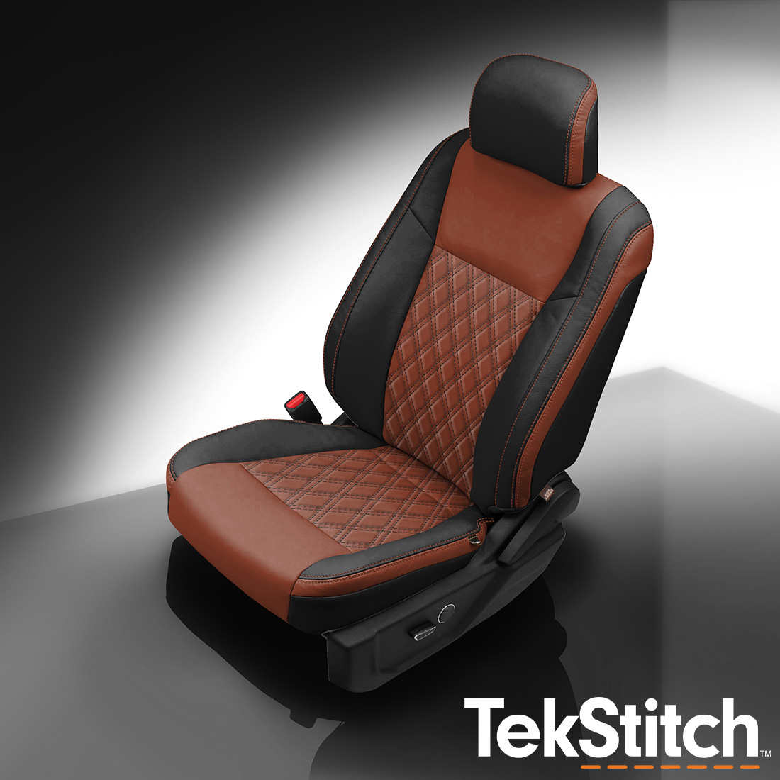 Black wrap, Cognac body, Cognac wings, Cognac contrast all stitch, Double Diamond Tekstitch insert, Tek Color Black