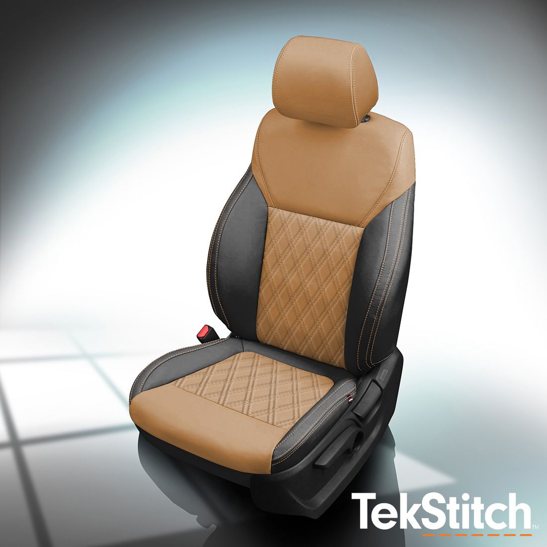 Black wrap, Tan center, Tan contrast all stitch, TekStitch Double Diamond insertr, Tek Color Tan