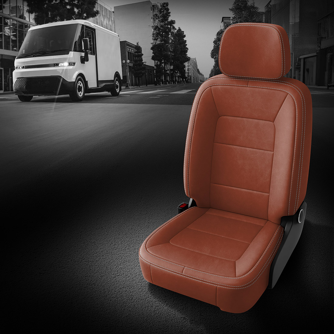 XT COGNAC wrap, SILVER contrast all stitch