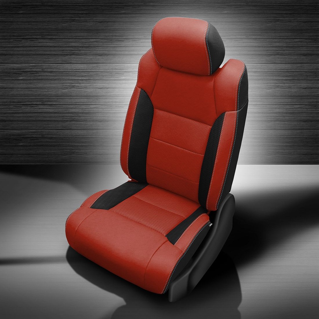 BLACK wrap, CARDINAL Facing, Perf Inserts, SILVER contrast all stitch, C SHADOW wings