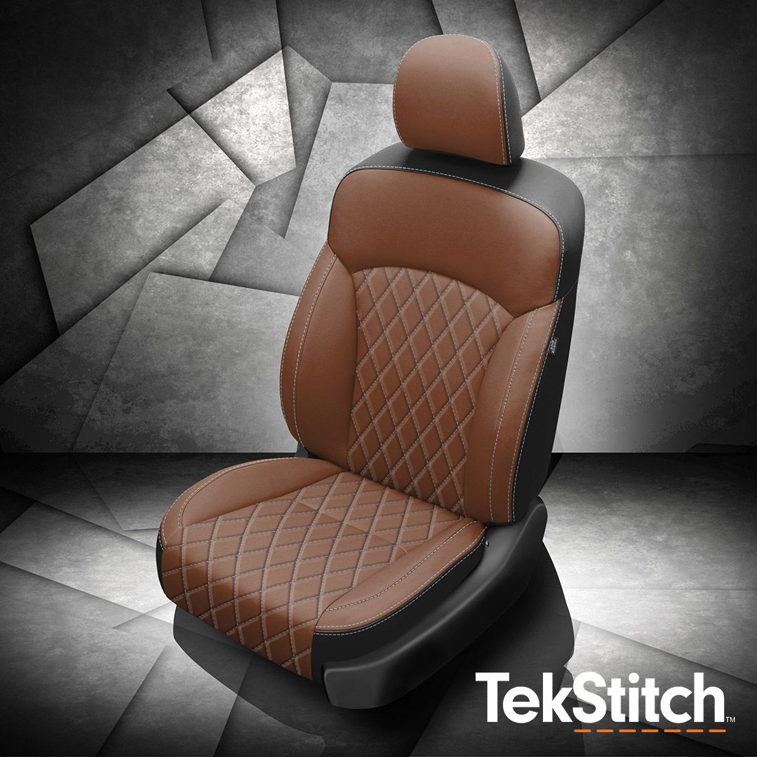 Black wrap, Mahogany center, Silver contrast all stitch, Tekstitch Diamond insert, Tek Color Silver