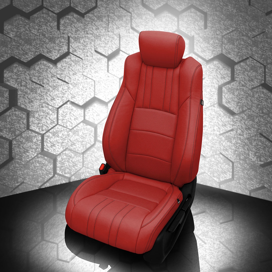 RED wrap, Perf Inserts, BLACK contrast all stitch