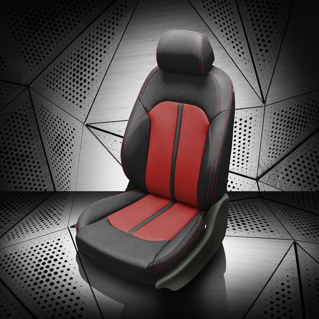 BLACK wrap, RED Insert, Perf Inserts, RED contrast all stitch
