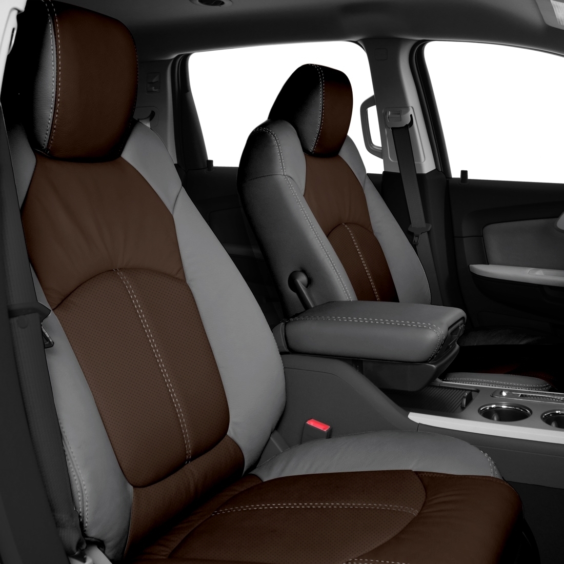 ASH wrap, COFFEE Center, Perf Inserts, DOVE GREY double stitching