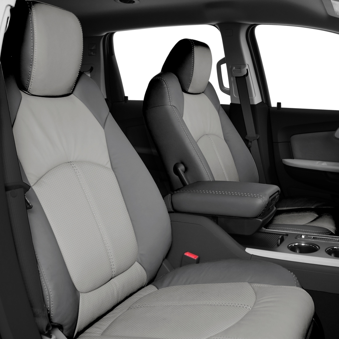ASH wrap, ALABASTER Center, Perf Inserts, ALABASTER double stitching