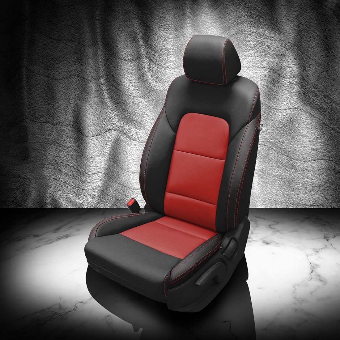 BLACK wrap, RED Insert, RED contrast all stitch
