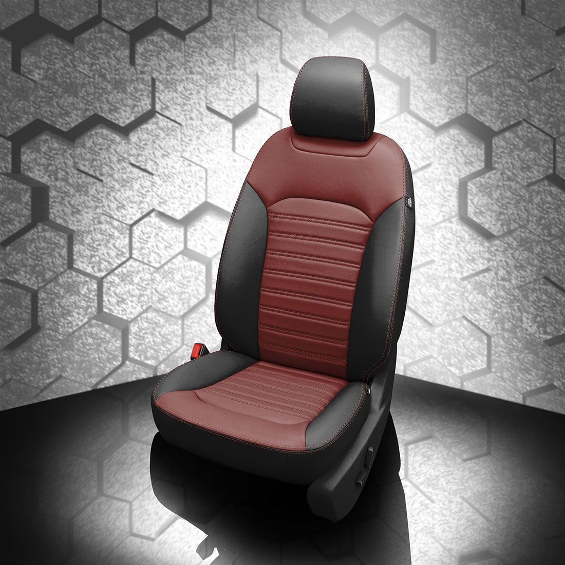 BLACK wrap, MED RED Body, MED RED contrast all stitch