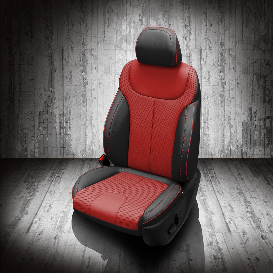 BLACK wrap, RED Body, Perf Inserts, RED piping