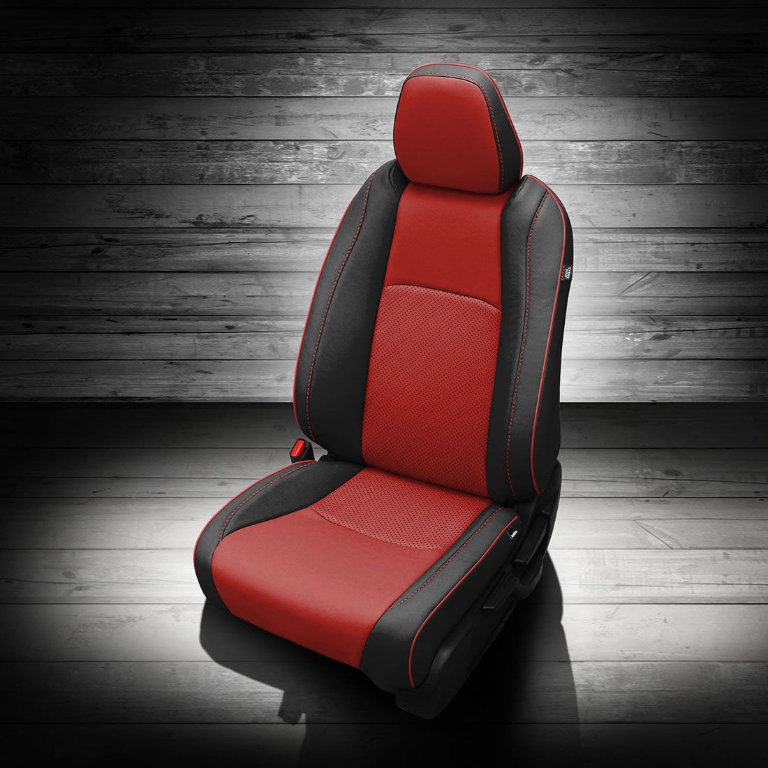 BLACK wrap, RED Center, Perf Inserts, RED piping