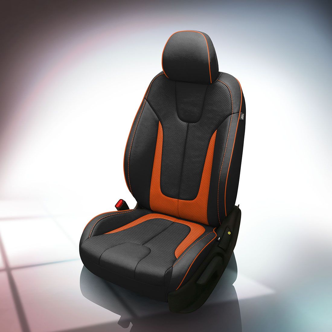 BLACK wrap, BLACK Insert, Perf Inserts & Wings, TANGERINE piping, TANGERINE wings