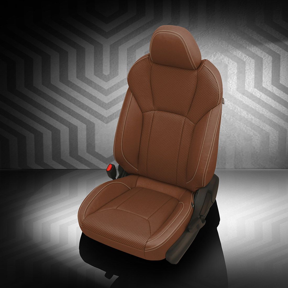 MAHOGANY wrap, Perf Body, ALABASTER contrast all stitch