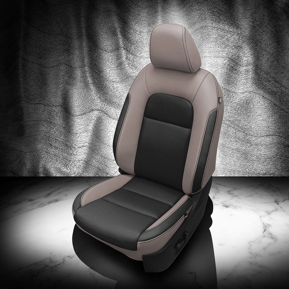 DOVE GREY wrap, BLACK Combo, Perf Inserts, BLACK contrast all stitch, BLACK wings