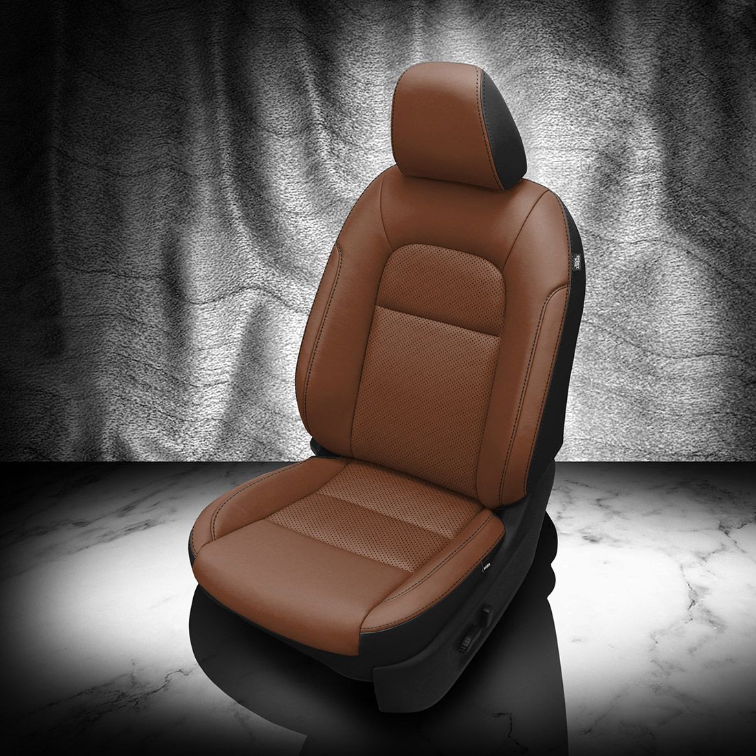 BLACK wrap, MAHOGANY Facing, Perf Inserts, BLACK contrast all stitch, BLACK wings