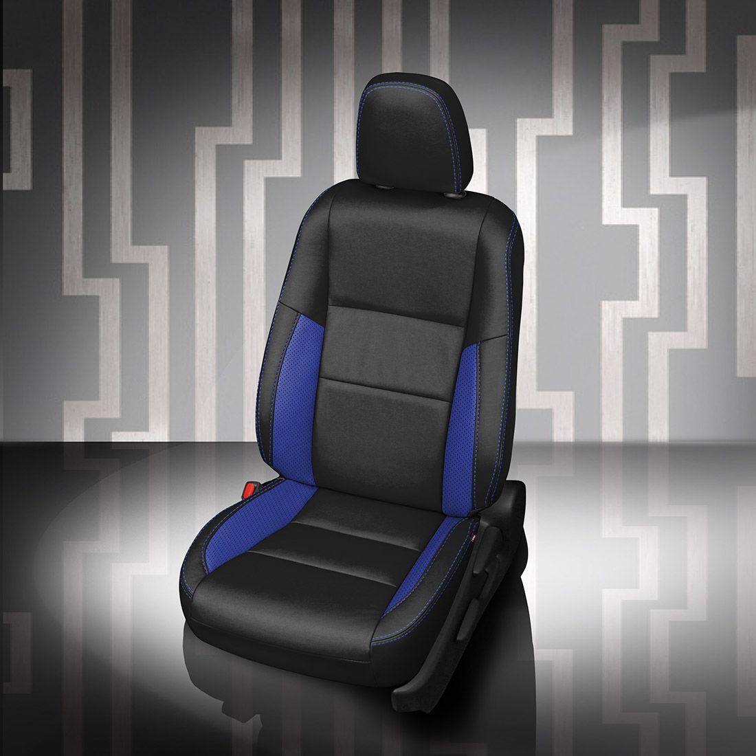 BLACK wrap, COBALT Insert, Perf Wings, COBALT contrast all stitch