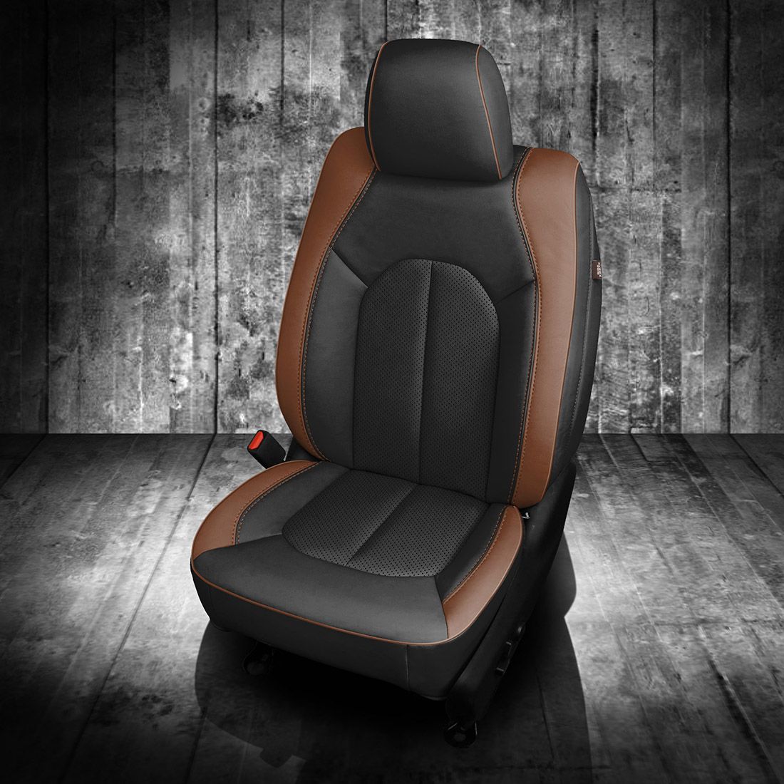BLACK wrap, MAHOGANY Wings, Perf Inserts, MAHOGANY piping
