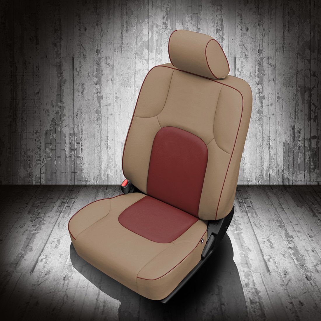 SANDSTONE wrap, MED RED Insert, MED RED piping