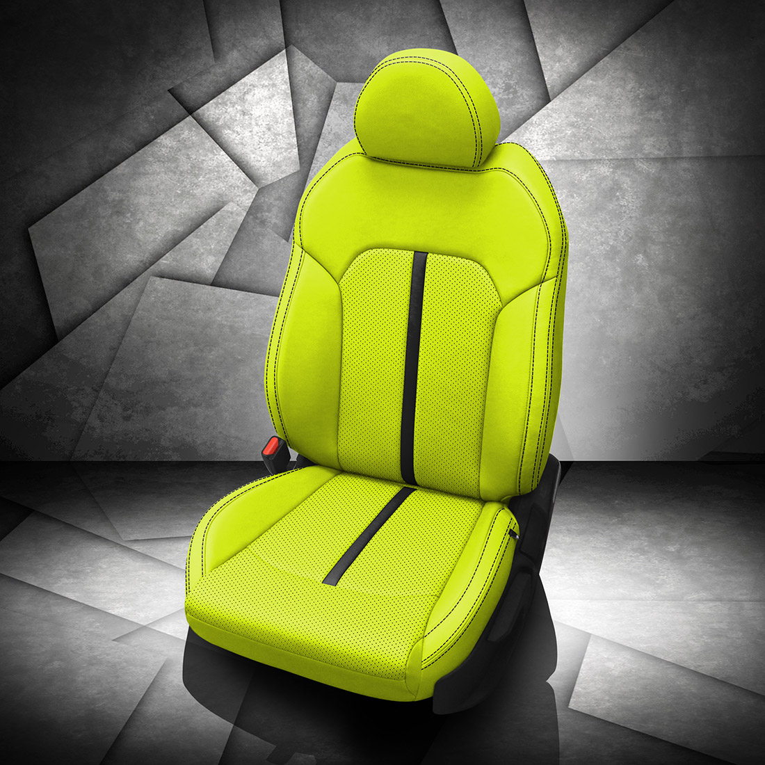 ELECTRIC LIME wrap, BLACK Wings, Perf Combo, BLACK contrast all stitch