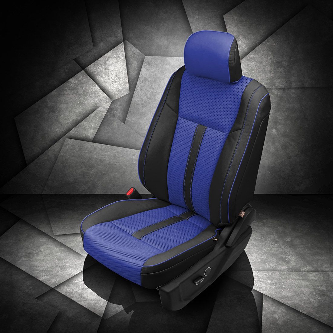BLACK wrap, COBALT Center, Perf Body, COBALT piping, BLACK wings