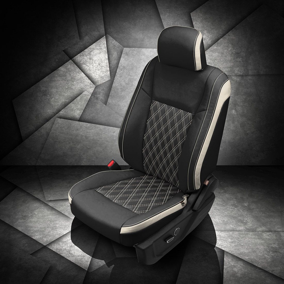 Black wrap, Tekstitch Double Diamond Insert, Pearl wings, Pearl contrast all stitch, Tek color Pearl