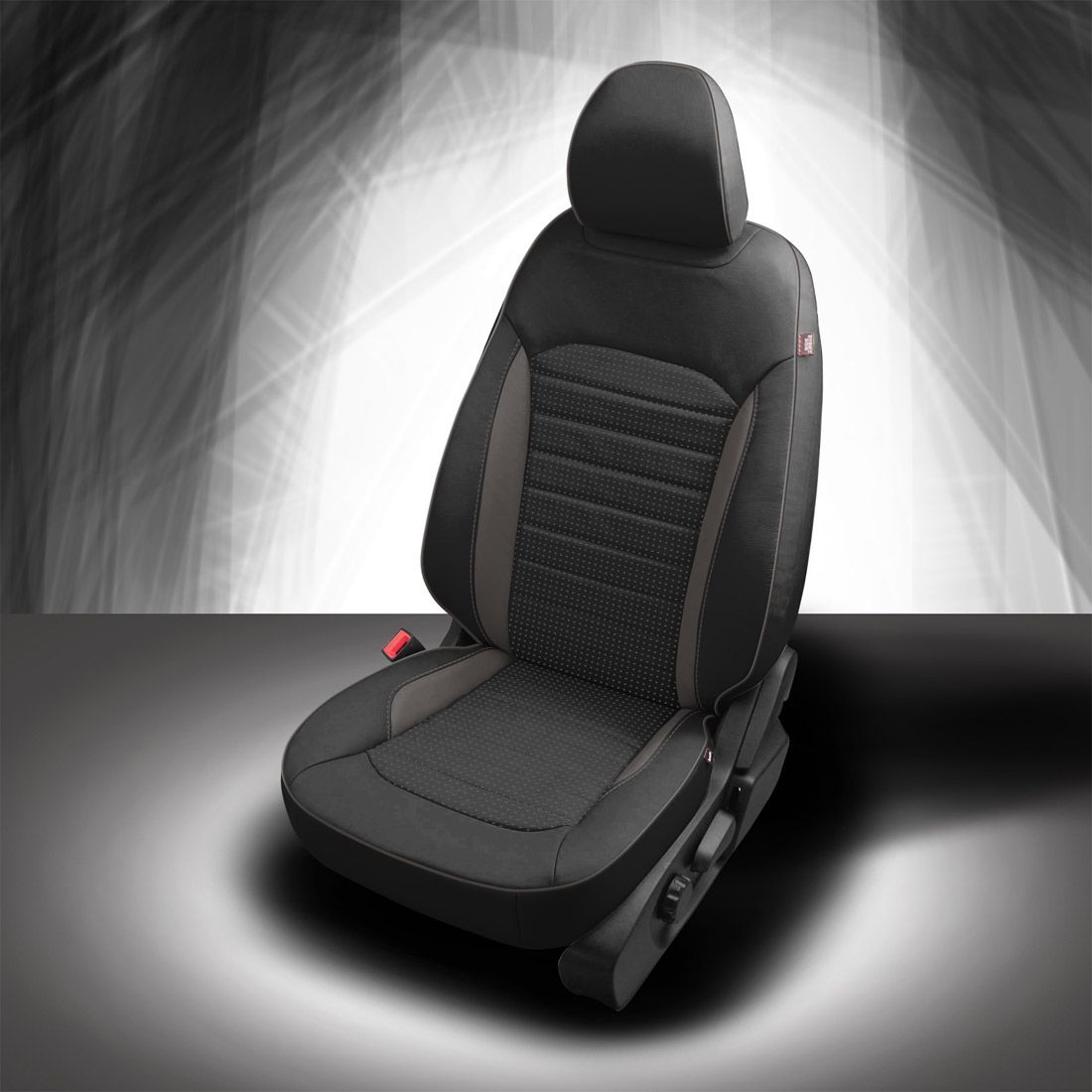 BLACK wrap, BCDA FLINT Insert, LT GREY piping, LT GREY wings