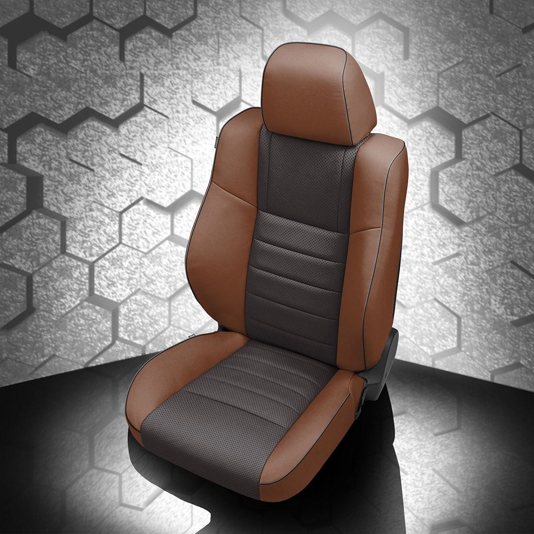 MAHOGANY wrap, DK GRAPHITE Body, Perf Body, BLACK piping
